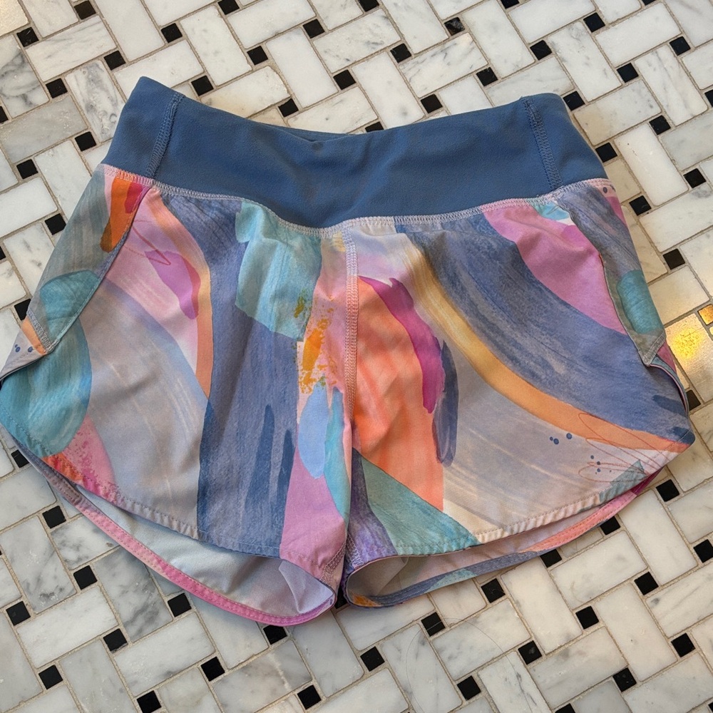 Athleta Kids Multicolor Abstract Shorts